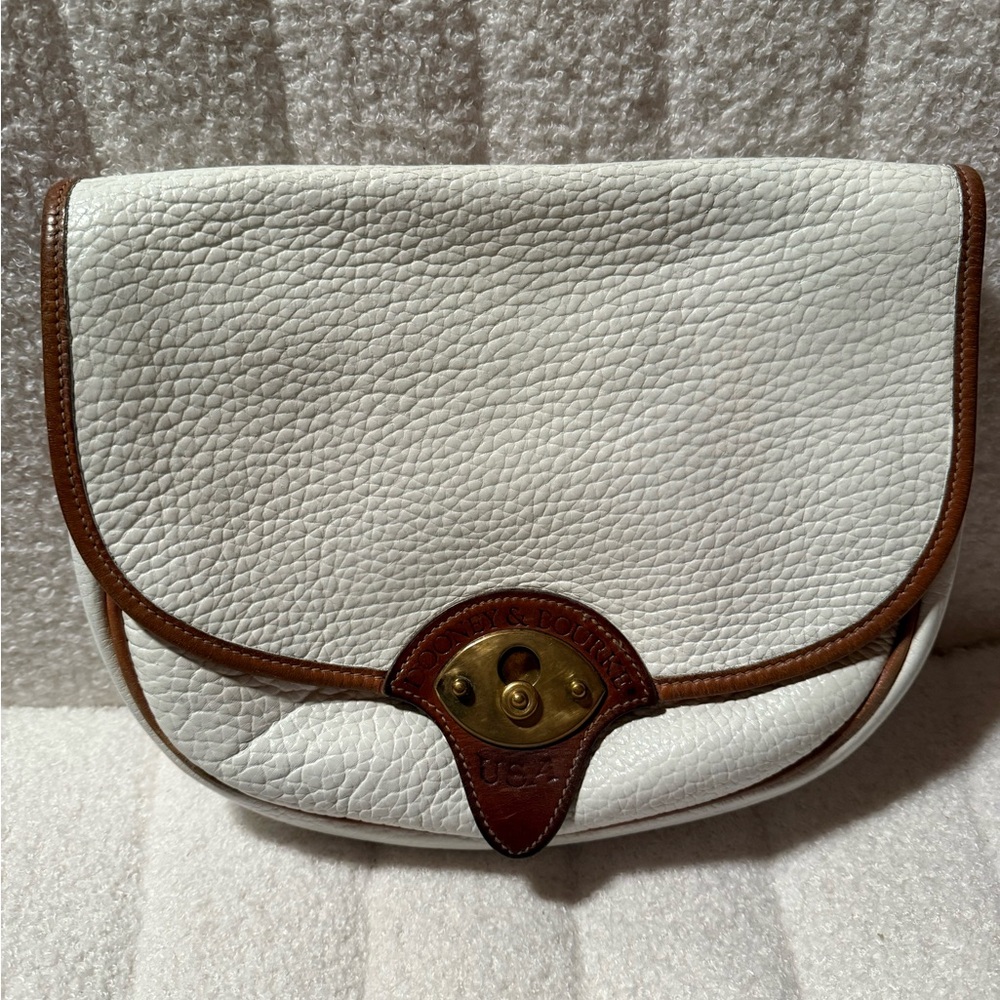 Dooney & Bourke Cream and Brown Crossbody Bag